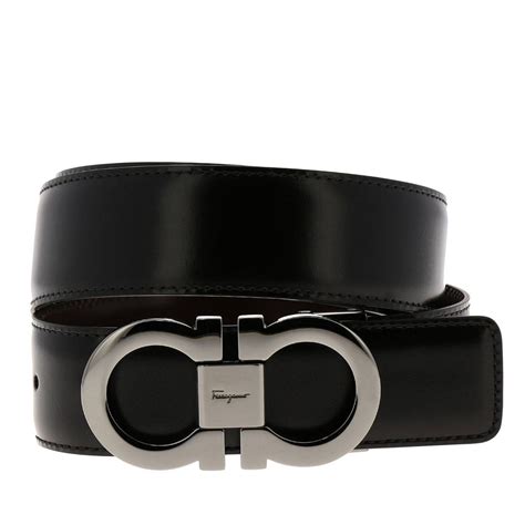 salvatore ferragamo men's leather belt.